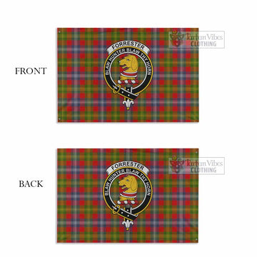 Forrester (Foster) Tartan House Flag with Family Crest