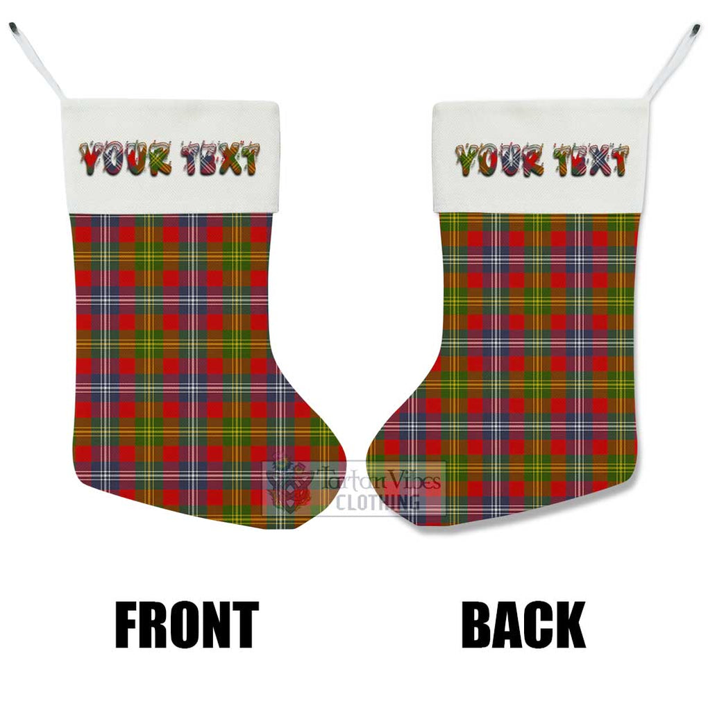 Tartan Vibes Clothing Forrester (Foster) Tartan Christmas Stocking with Personalized Text