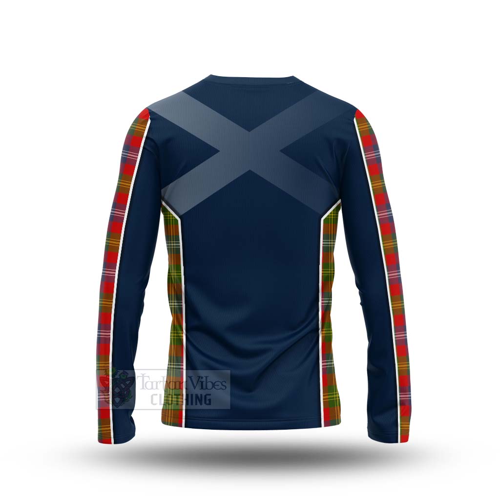 Tartan Vibes Clothing Forrester (Foster) Tartan Long Sleeve T-Shirt with Family Crest and Scottish Thistle Vibes Sport Style