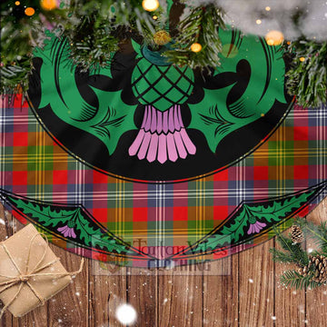 Forrester (Foster) Tartan Christmas Tree Skirt Scottish Thistle Style