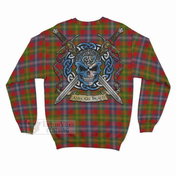 Forrester (Foster) Tartan Sweatshirt with Family Crest Celtic Skull Style