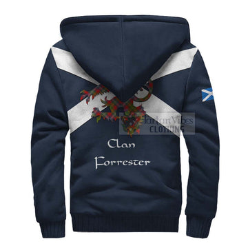 Forrester (Foster) Tartan Lion Rampant Sherpa Hoodie  Proudly Display Your Heritage with Alba Gu Brath and Clan Name