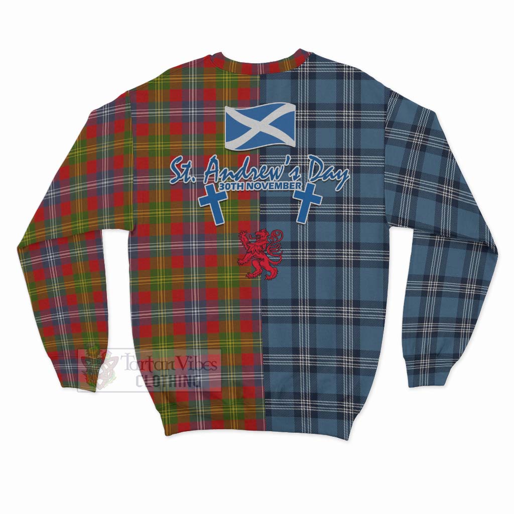 Tartan Vibes Clothing Forrester (Foster) Tartan Sweatshirt Happy St. Andrew's Day Half Tartan Style