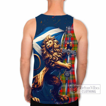 Forrester (Foster) Tartan Family Crest Men's Tank Top with Scottish Majestic Lion