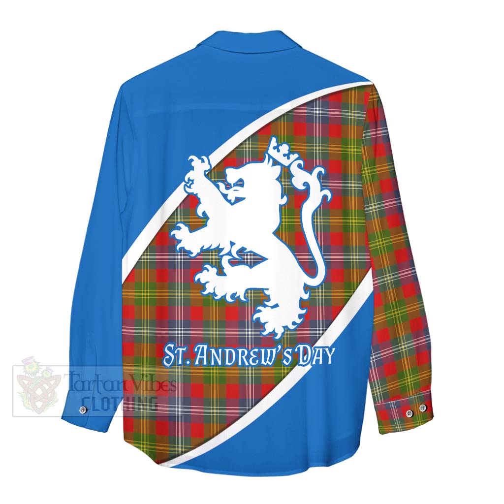 Tartan Vibes Clothing Forrester (Foster) Family Crest Tartan Women's Casual Shirt Celebrate Saint Andrew's Day in Style