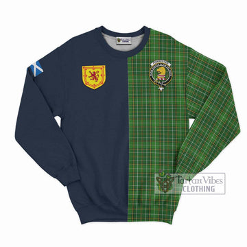 Forrester Hunting Tartan Sweatshirt Alba with Scottish Lion Royal Arm Half Style