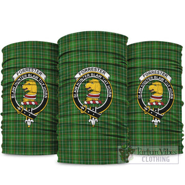 Forrester Hunting Tartan Neck Gaiters, Tartan Bandanas, Tartan Head Band with Family Crest