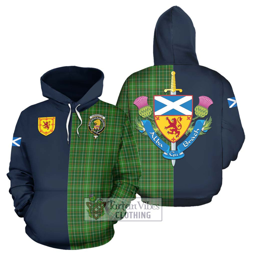 Tartan Vibes Clothing Forrester Hunting Tartan Hoodie with Scottish Lion Royal Arm Half Style