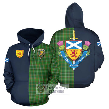 Forrester Hunting Tartan Hoodie Alba with Scottish Lion Royal Arm Half Style