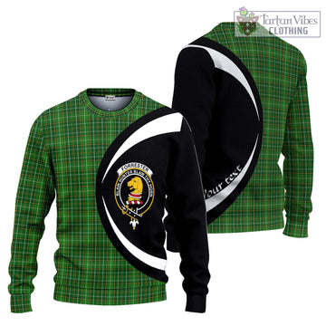 Forrester Hunting Tartan Ugly Sweater with Family Crest Circle Style