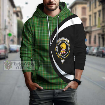 Forrester Hunting Tartan Hoodie with Family Crest Circle Style