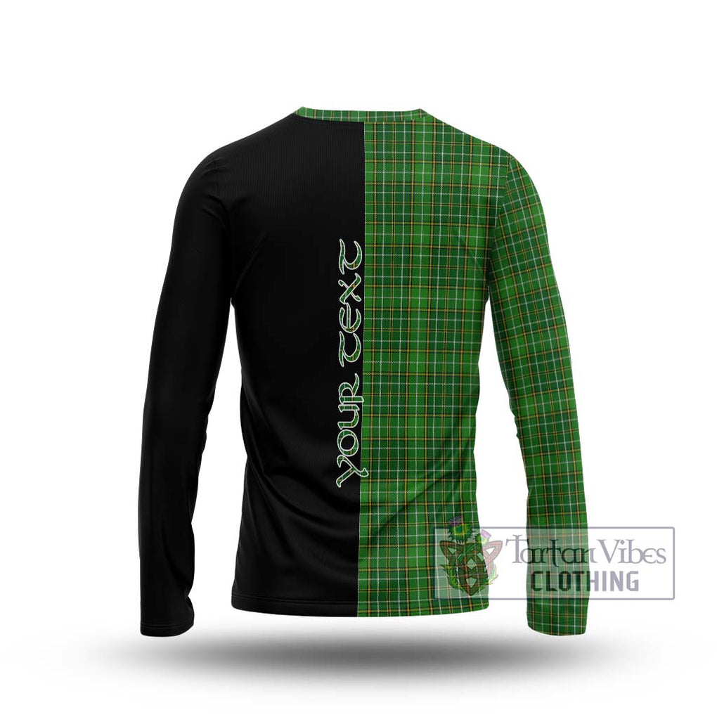 Forrester Hunting Tartan Long Sleeve T-Shirt with Family Crest and Half Of Me Style - Tartanvibesclothing Shop