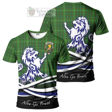 Forrester Hunting Tartan Cotton T-shirt with Alba Gu Brath Regal Lion Emblem