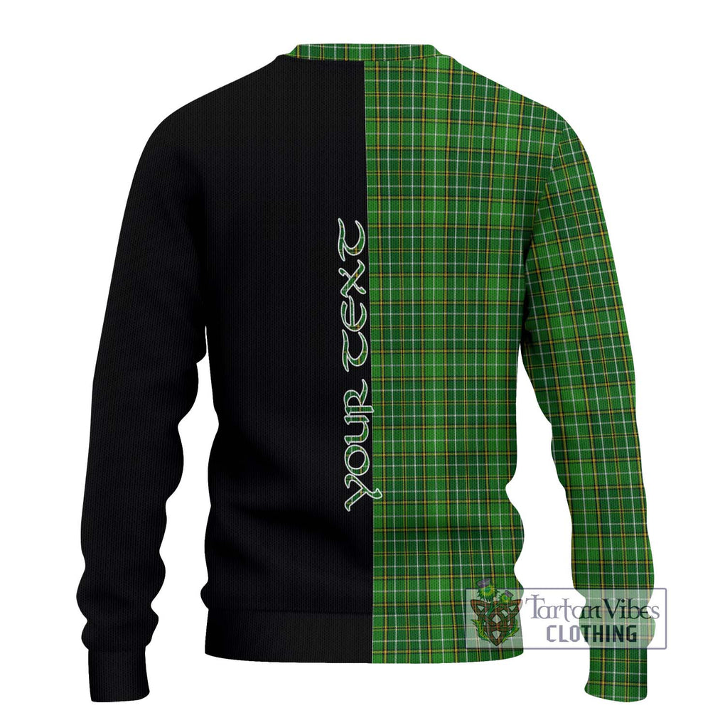 Forrester Hunting Tartan Knitted Sweater with Family Crest and Half Of Me Style - Tartanvibesclothing Shop