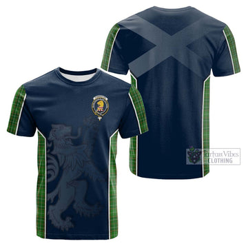 Forrester Hunting Tartan Cotton T-shirt with Family Crest and Lion Rampant Vibes Sport Style