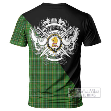 Forrester Hunting Tartan T-Shirt with Family Crest and Military Logo Style