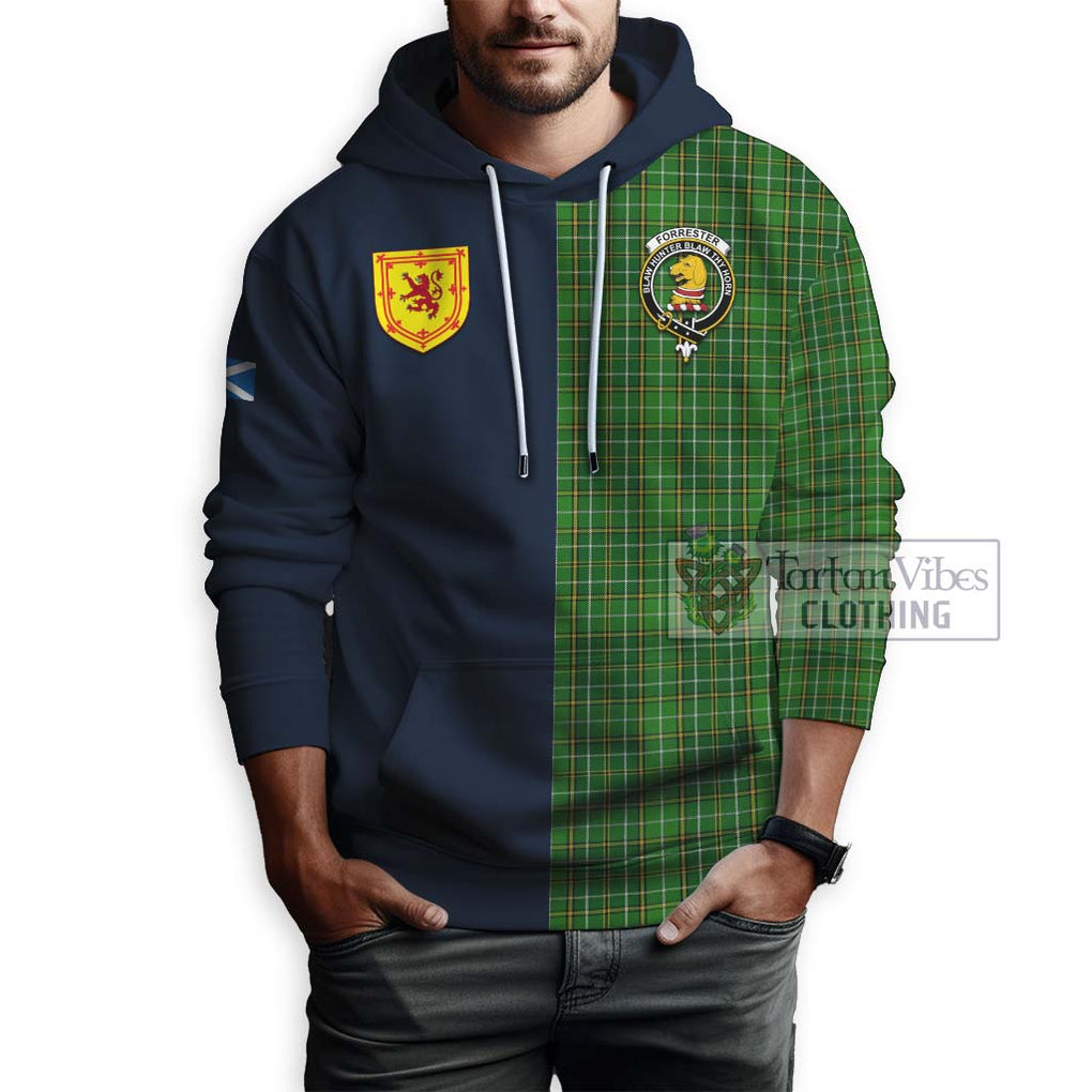 Tartan Vibes Clothing Forrester Hunting Tartan Hoodie with Scottish Lion Royal Arm Half Style