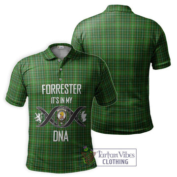 Forrester Hunting Tartan Polo Shirt with Family Crest DNA In Me Style