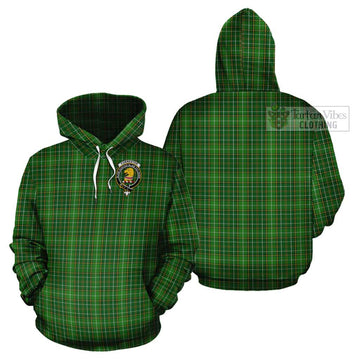 Forrester Hunting Tartan Cotton Hoodie with Family Crest