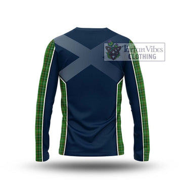 Forrester Hunting Tartan Long Sleeve T-Shirt with Family Crest and Lion Rampant Vibes Sport Style