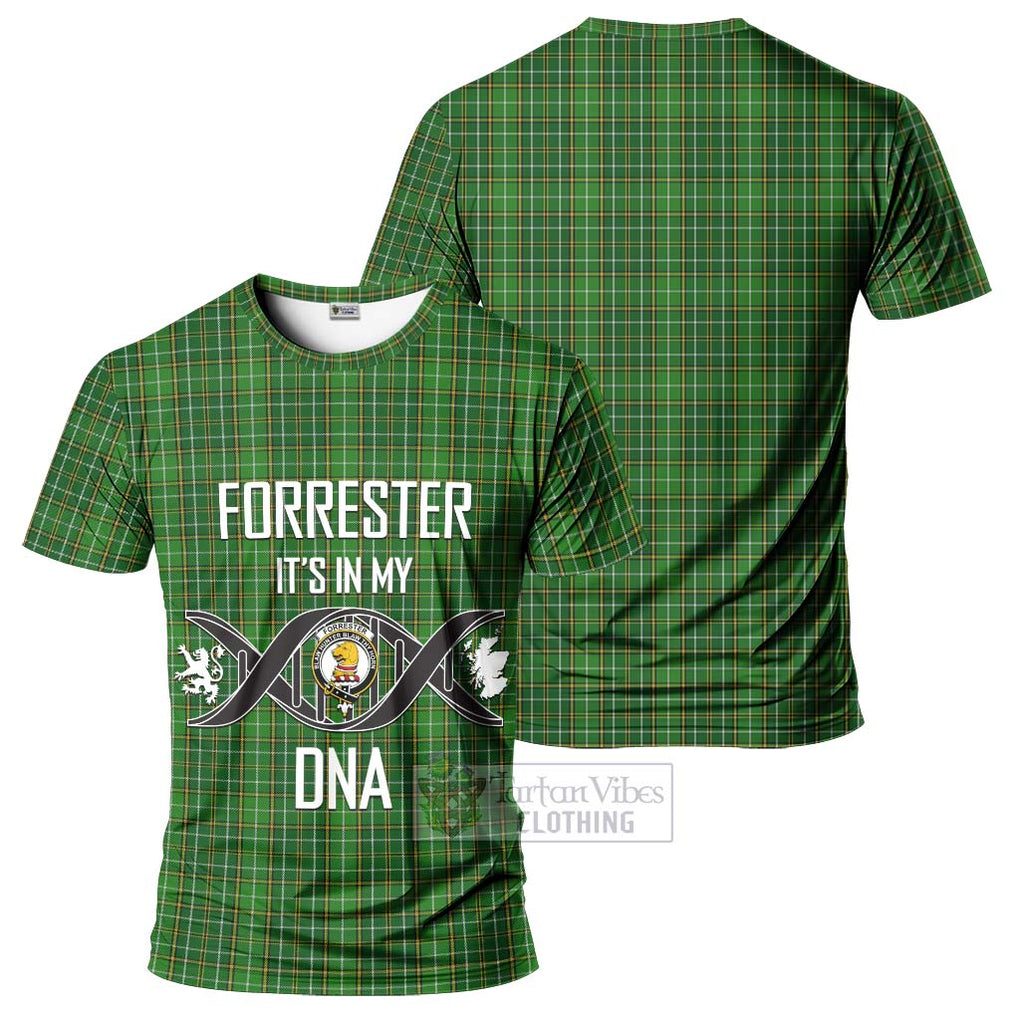 Forrester Hunting Tartan T-Shirt with Family Crest DNA In Me Style - Tartan Vibes Clothing