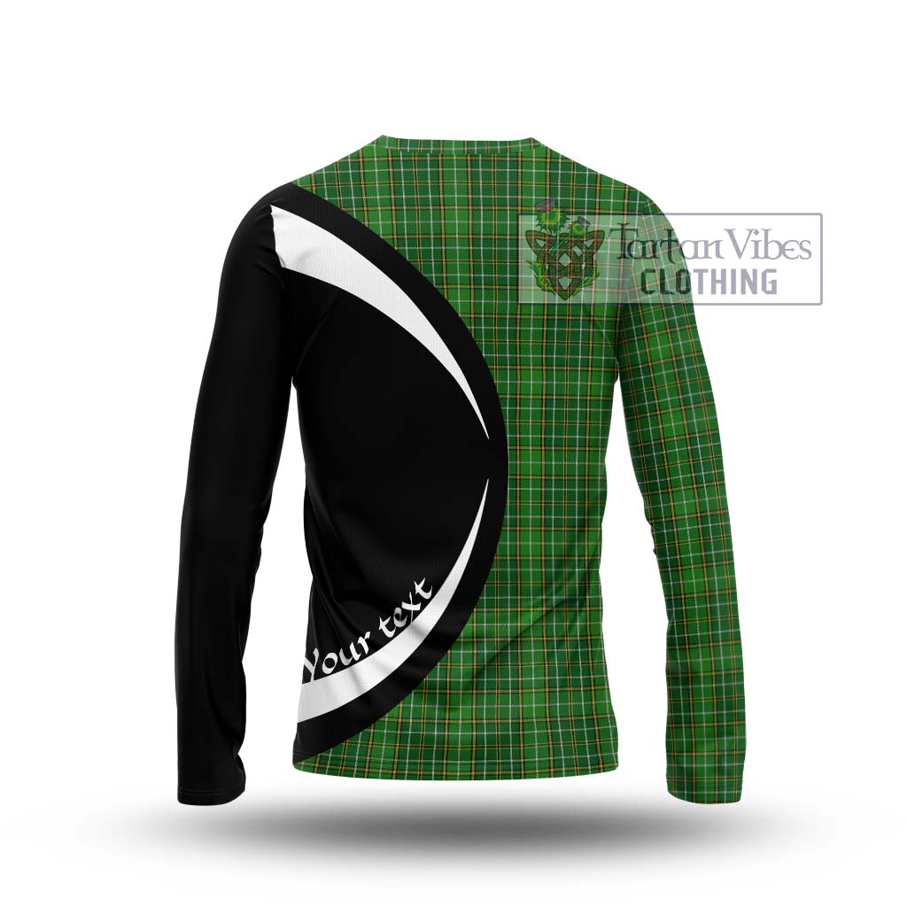 Forrester Hunting Tartan Long Sleeve T-Shirt with Family Crest Circle Style - Tartan Vibes Clothing