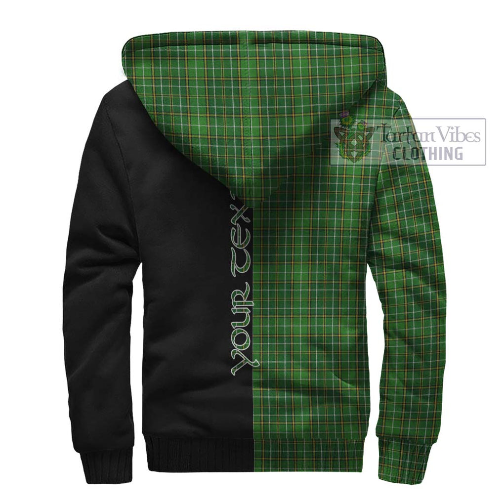 Forrester Hunting Tartan Sherpa Hoodie with Family Crest and Half Of Me Style - Tartanvibesclothing Shop