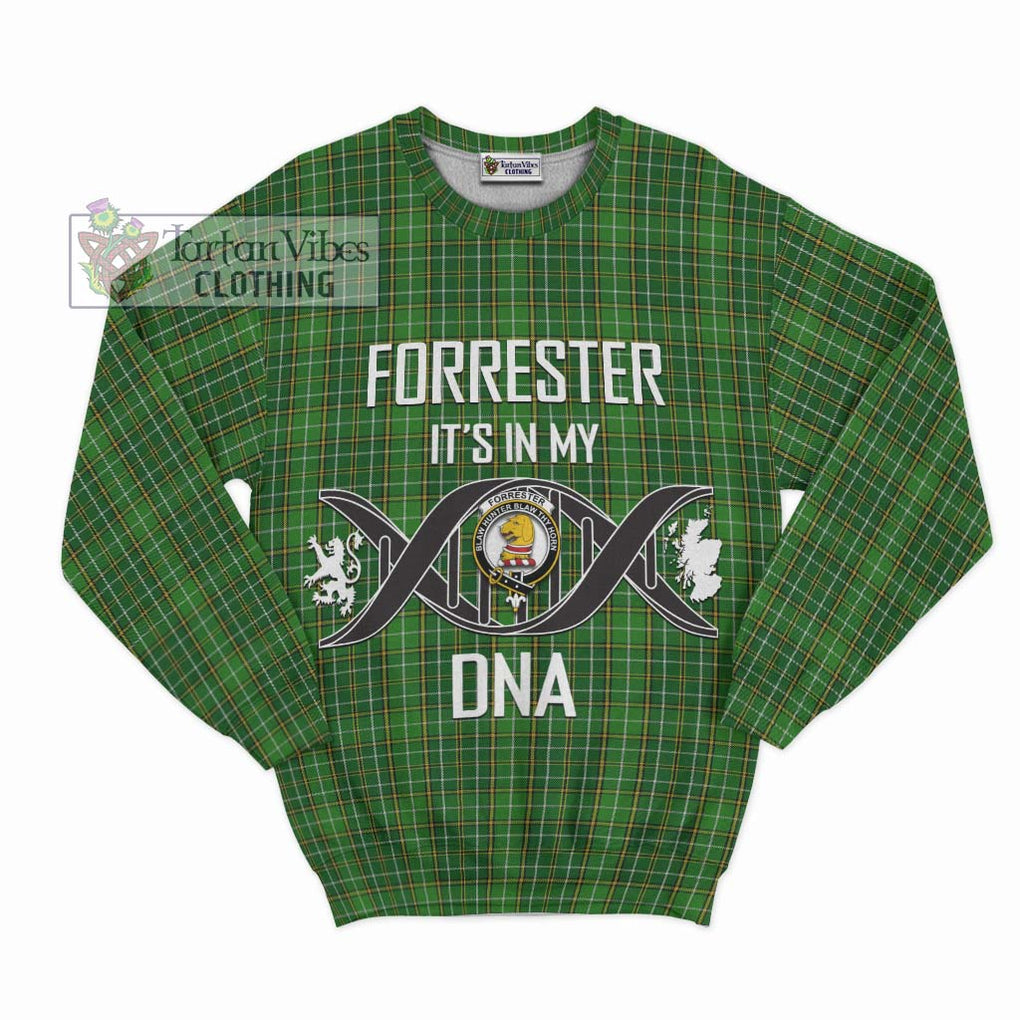 Forrester Hunting Tartan Sweatshirt with Family Crest DNA In Me Style - Tartanvibesclothing Shop