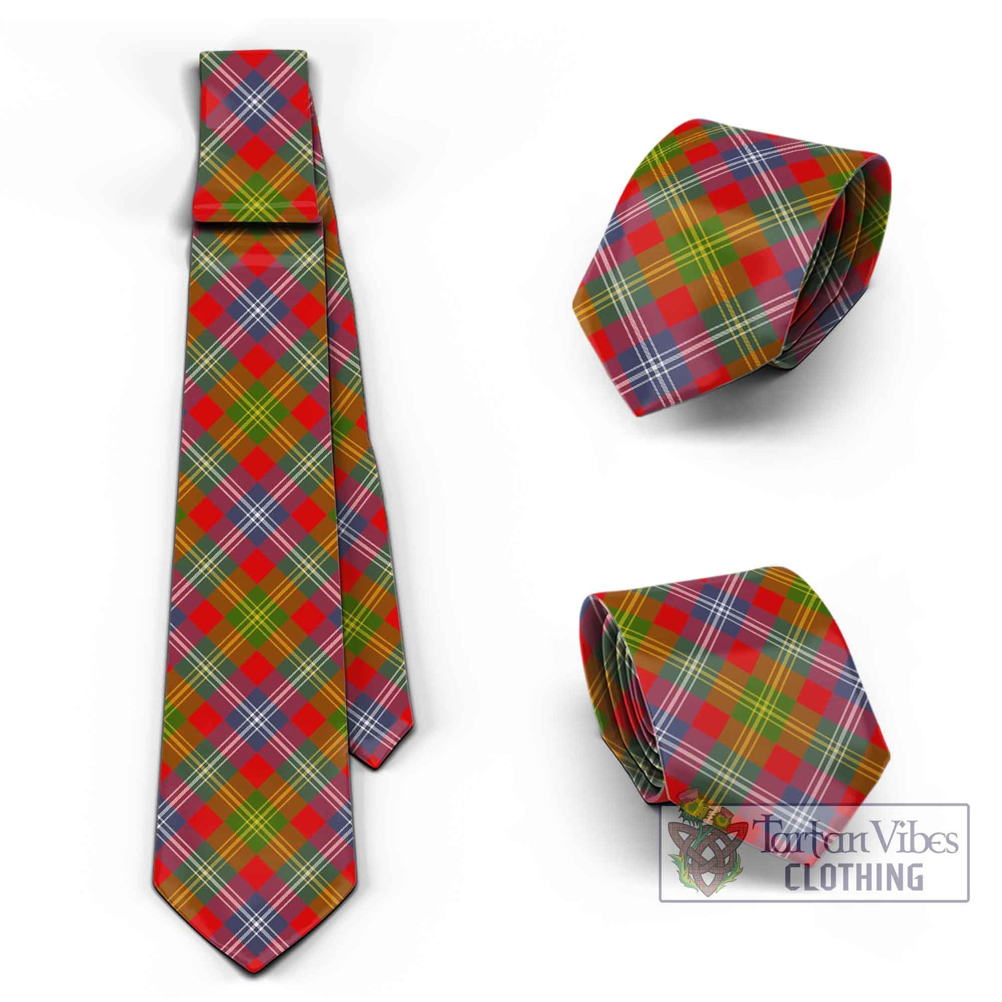 Tartan Vibes Clothing Forrester Modern Tartan Classic Necktie Cross Style