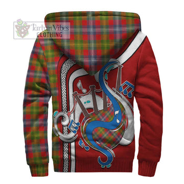 Forrester Modern Tartan Sherpa Hoodie with Epic Bagpipe Style