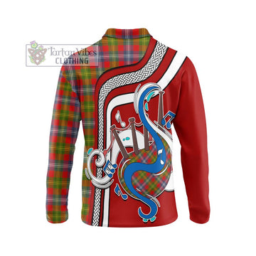 Forrester Modern Tartan Long Sleeve Polo Shirt with Epic Bagpipe Style