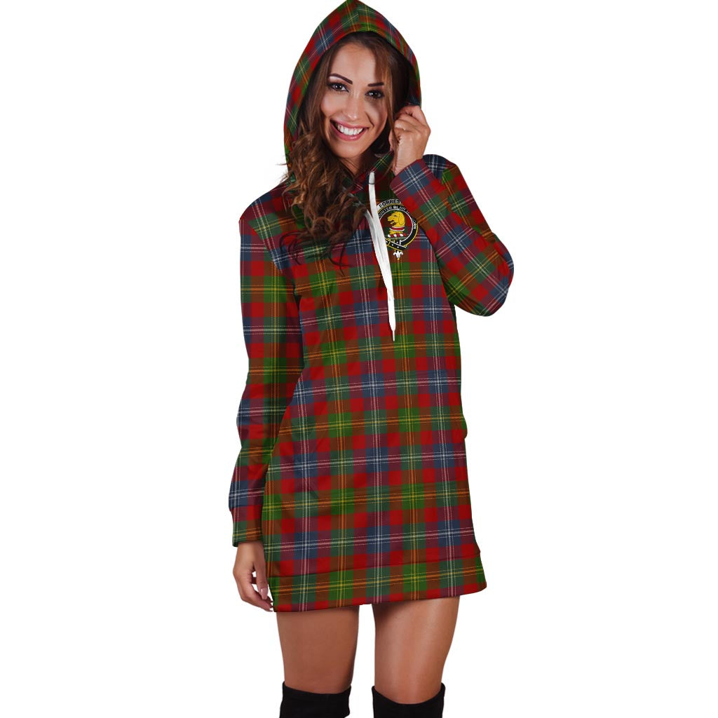 Forrester (Foster) Tartan Hoodie Dress with Family Crest - Tartan Vibes Clothing