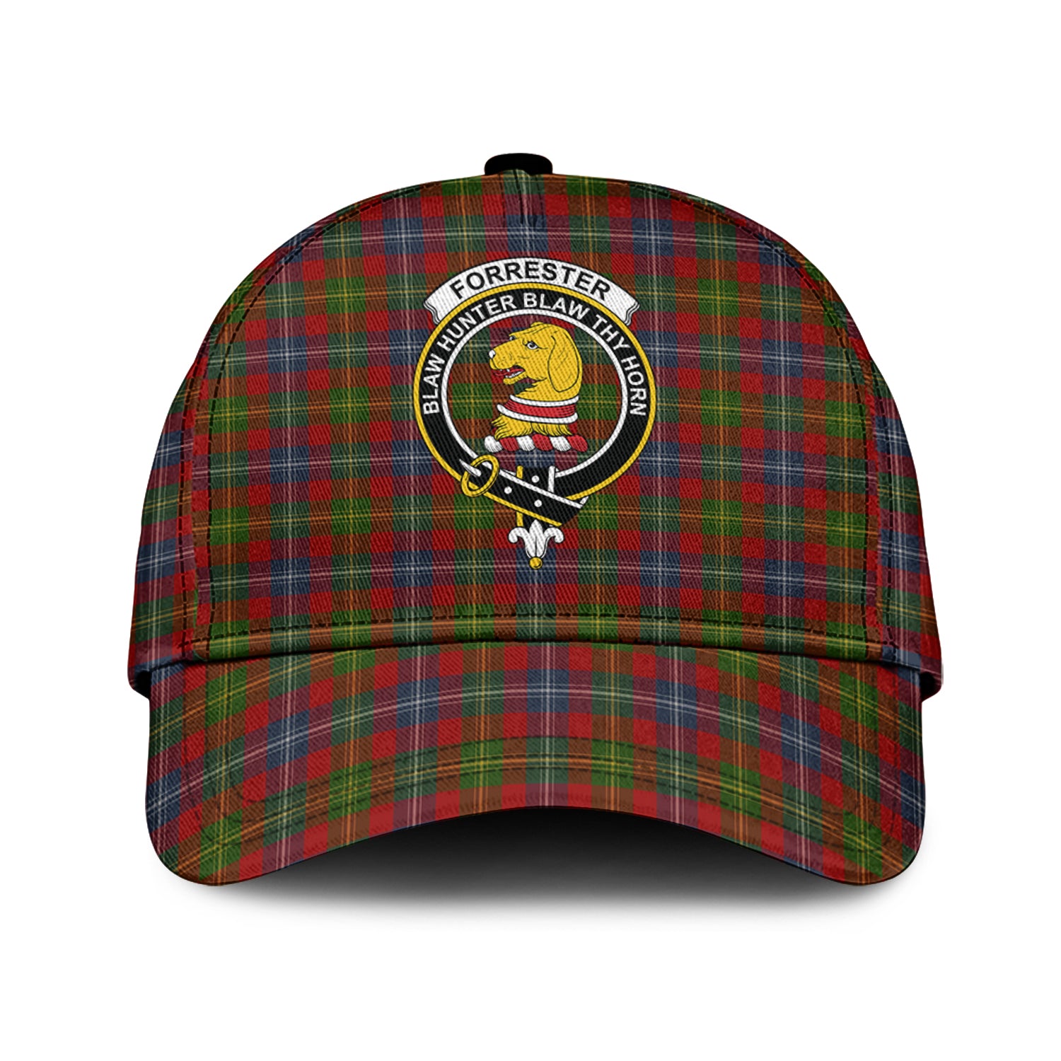 Forrester (Foster) Tartan Classic Cap with Family Crest Classic Cap Universal Fit - Tartan Vibes Clothing