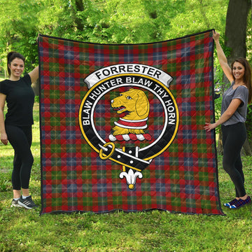 Forrester (Foster) Tartan Quilt with Family Crest