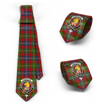 Forrester (Foster) Tartan Classic Necktie with Family Crest