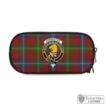 Forrester (Foster) Tartan Pen and Pencil Case with Family Crest