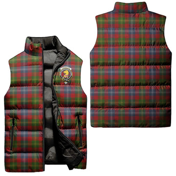 Forrester (Foster) Tartan Sleeveless Puffer Jacket with Family Crest