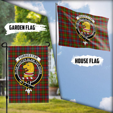 Forrester (Foster) Tartan Flag with Family Crest