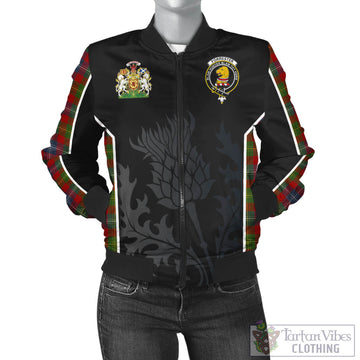 Forrester (Foster) Tartan Bomber Jacket with Family Crest and Scottish Thistle Vibes Sport Style