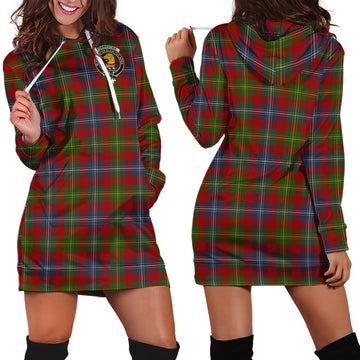 Forrester (Foster) Tartan Hoodie Dress with Family Crest