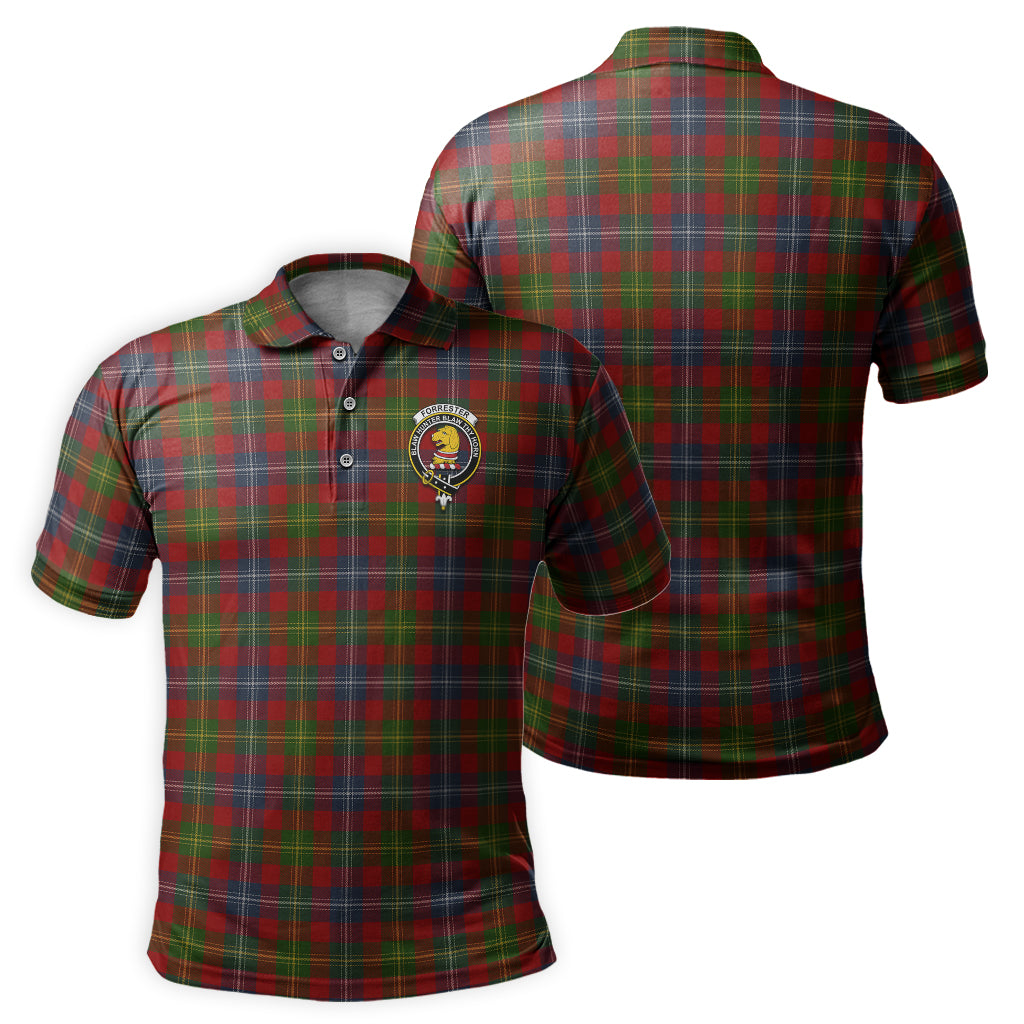 Forrester (Foster) Tartan Men's Polo Shirt with Family Crest - Tartan Vibes Clothing