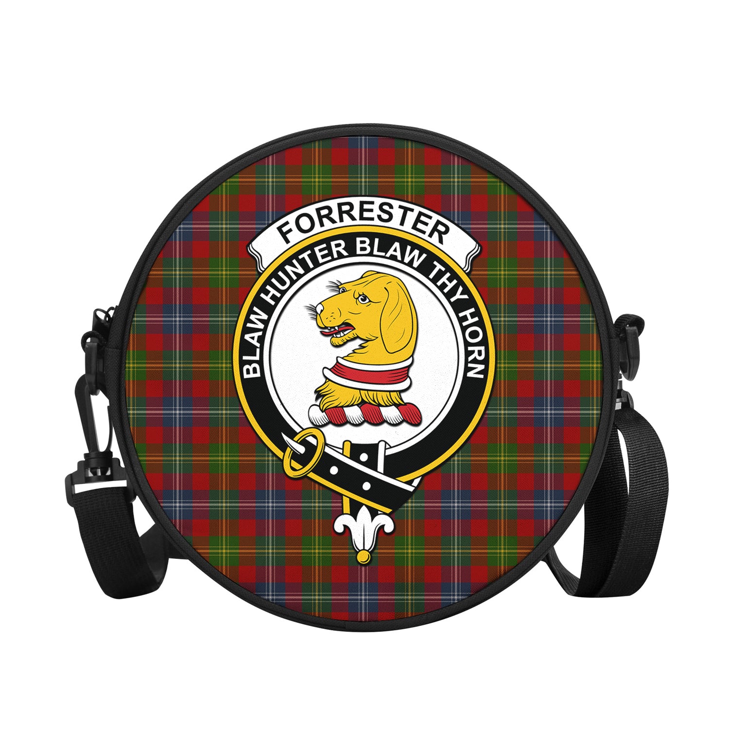 forrester-or-foster-tartan-round-satchel-bags-with-family-crest