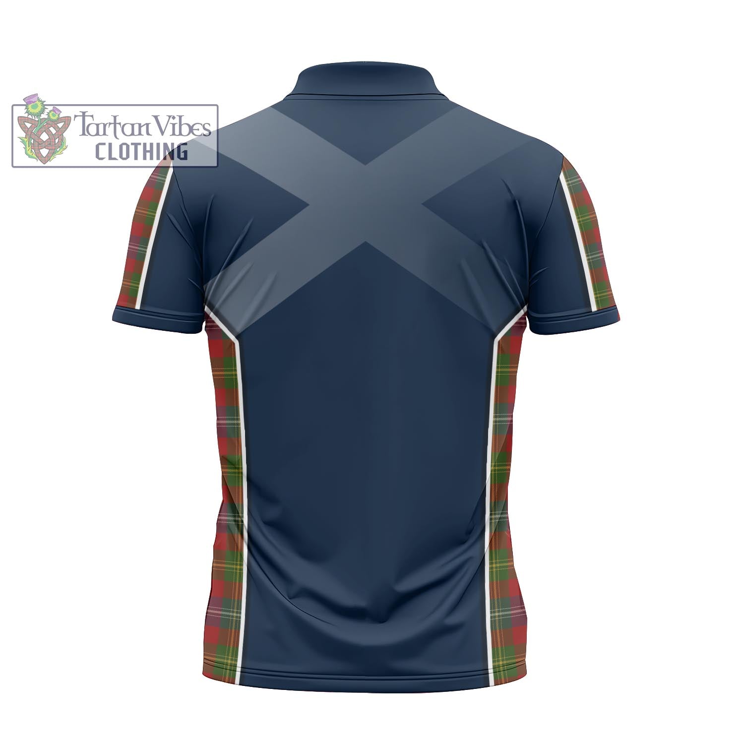 Tartan Vibes Clothing Forrester or Foster Tartan Zipper Polo Shirt with Family Crest and Lion Rampant Vibes Sport Style