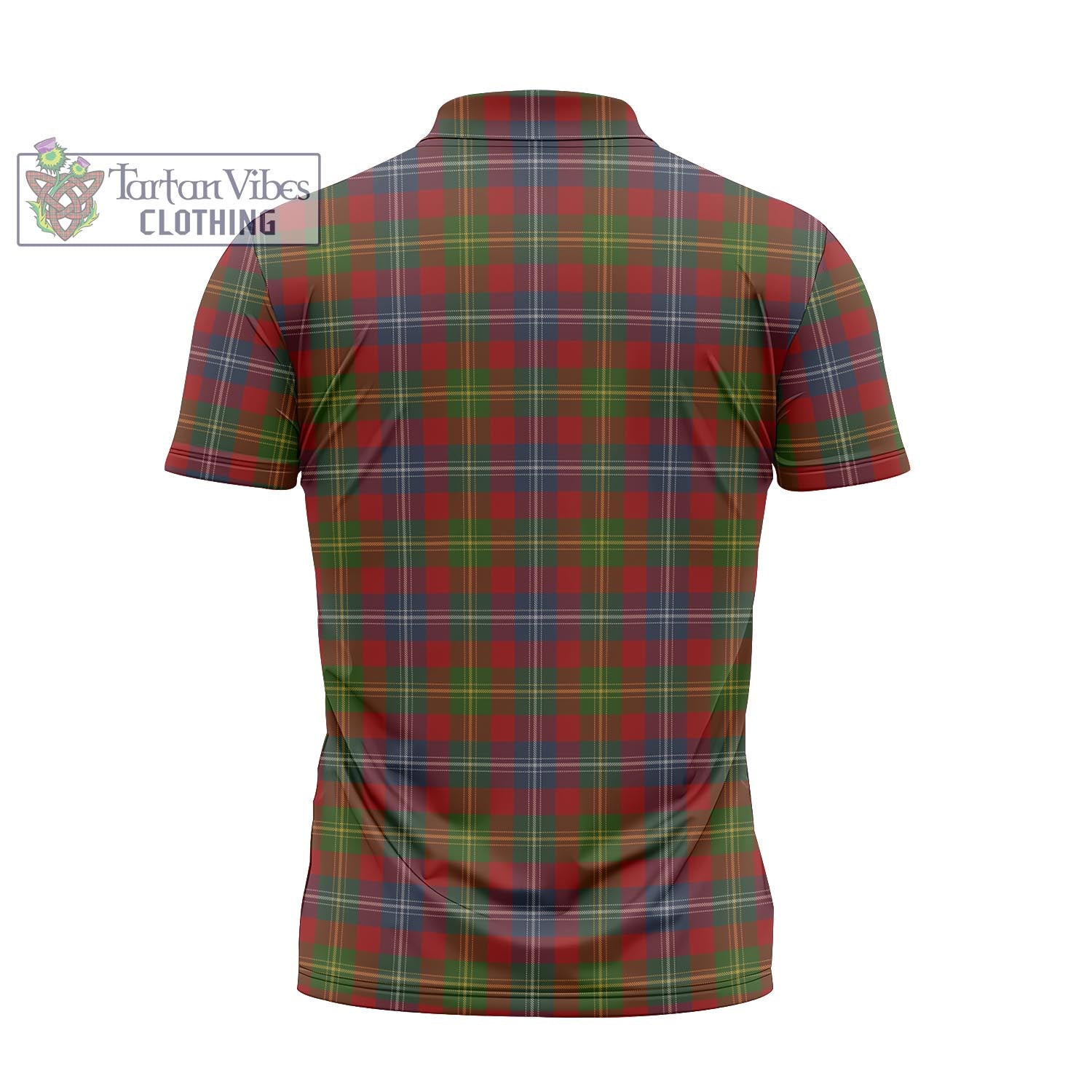 Tartan Vibes Clothing Forrester or Foster Tartan Zipper Polo Shirt with Family Crest