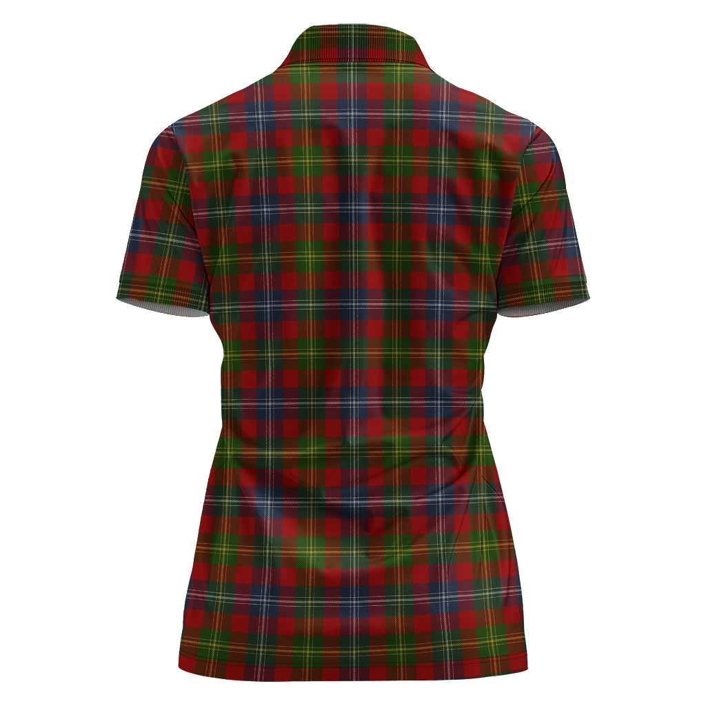 Forrester (Foster) Tartan Polo Shirt with Family Crest For Women - Tartan Vibes Clothing