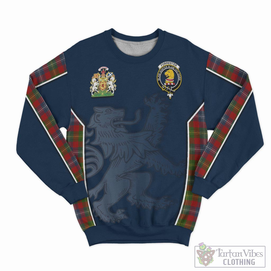 Tartan Vibes Clothing Forrester or Foster Tartan Sweater with Family Crest and Lion Rampant Vibes Sport Style