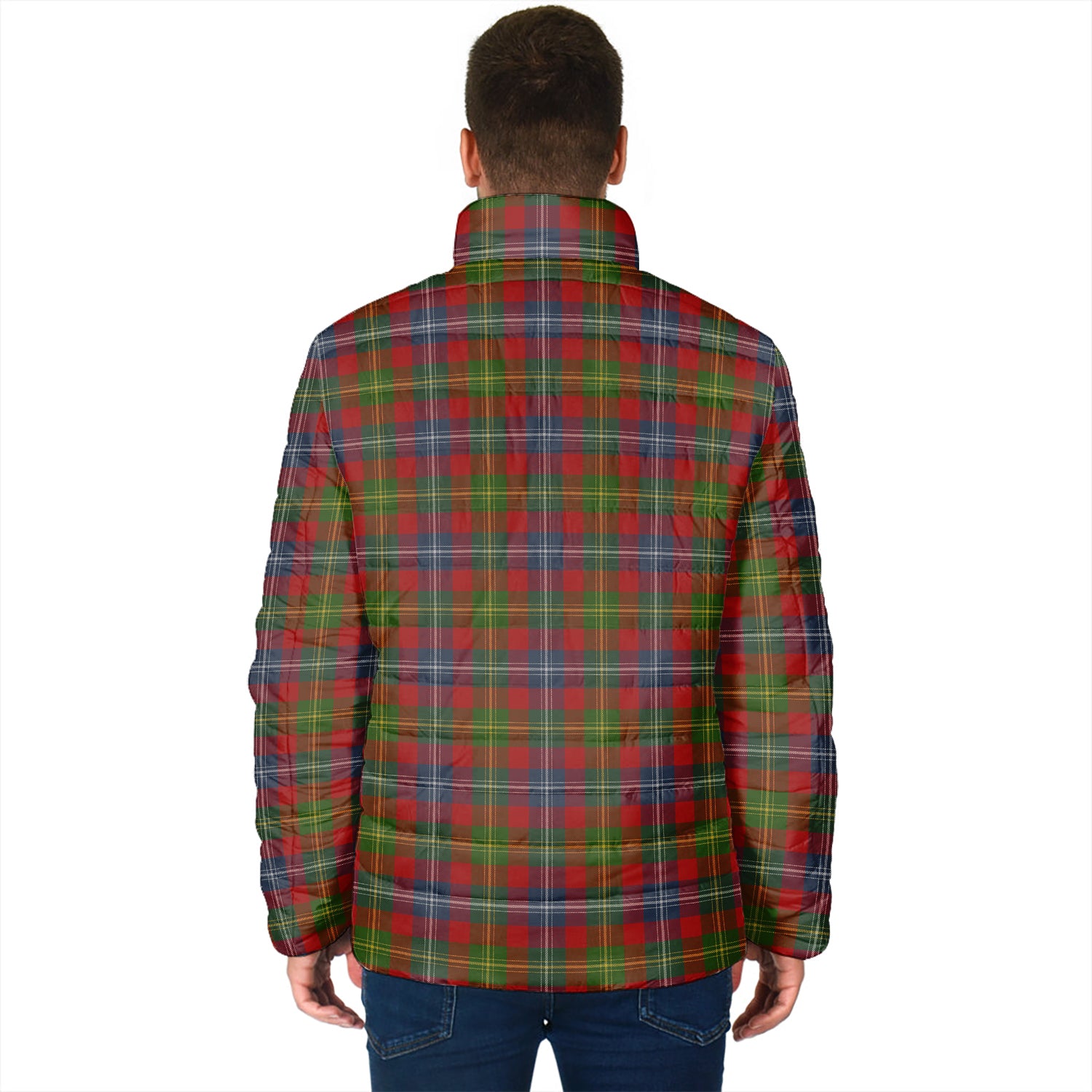 Forrester (Foster) Tartan Padded Jacket with Family Crest - Tartan Vibes Clothing