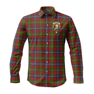 Forrester (Foster) Tartan Long Sleeve Button Up Shirt with Family Crest