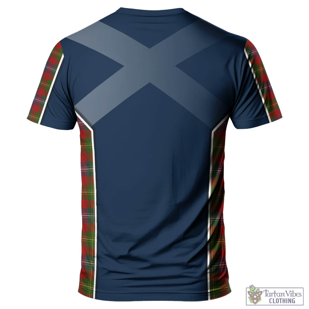 Tartan Vibes Clothing Forrester or Foster Tartan T-Shirt with Family Crest and Scottish Thistle Vibes Sport Style