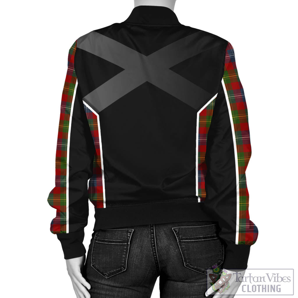 Tartan Vibes Clothing Forrester or Foster Tartan Bomber Jacket with Family Crest and Scottish Thistle Vibes Sport Style